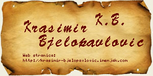 Krasimir Bjelopavlović vizit kartica